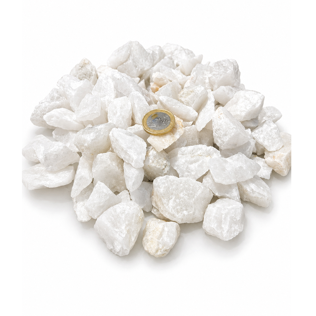 CUARZO BLANCO ALMENDRA - 25 KG